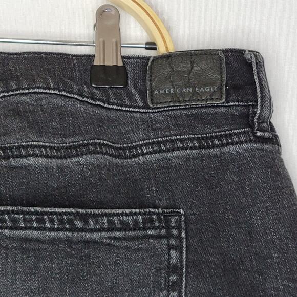 AE Embellished Strigid High-Waisted Stovepipe Jean Black Blaze Women's Plus sz20 - Picture 9 of 13